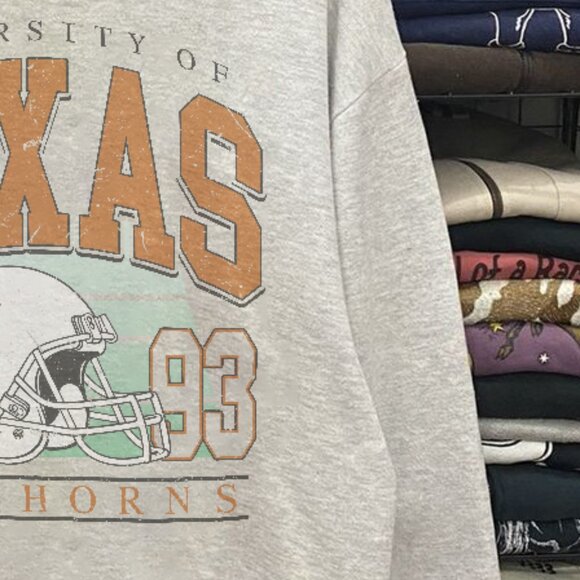 Vintage Texas Longhorns Football Sweatshirt 90s University of Texas Shirt tee - Picture 3 of 4